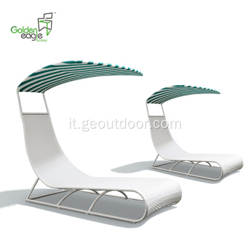 New &amp; Leisure Design Lettino da sole in rattan.